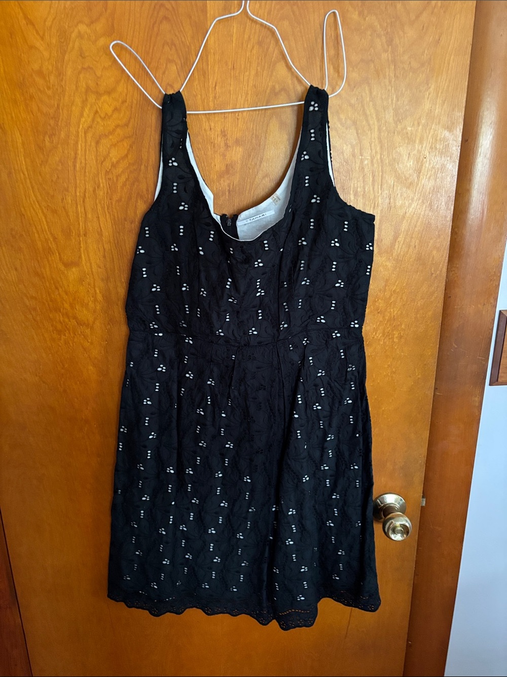 Tahari Black Eyelet Tank Dress - Women's Casual Summer Dress